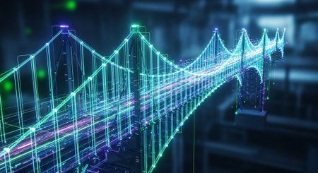 Futuristic Digital Technology Network and Artificial Intelligence Data Communication Background.