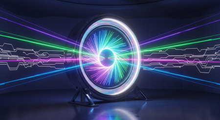 Futuristic Digital Technology Network and Artificial Intelligence Data Communication Background.
