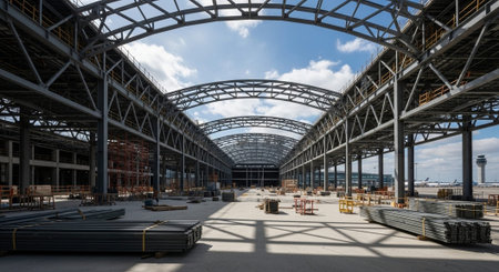 Modern Construction and Infrastructure Development Concept.の写真素材