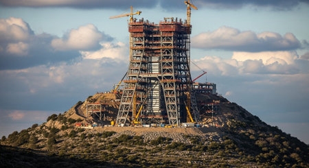 Modern Construction and Infrastructure Development Concept.