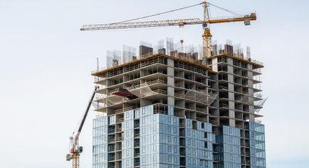Modern Construction and Infrastructure Development Concept.