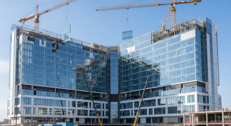 Modern Construction and Infrastructure Development Concept.