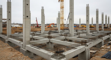 Modern Construction and Infrastructure Development Concept.
