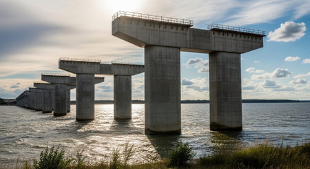 Modern Construction and Infrastructure Development Concept.の写真素材