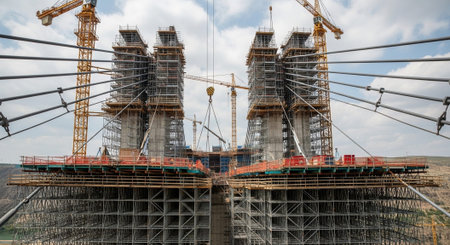Modern Construction and Infrastructure Development Concept.