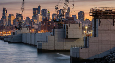 Modern Construction and Infrastructure Development Concept.