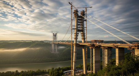 Modern Construction and Infrastructure Development Concept.の写真素材