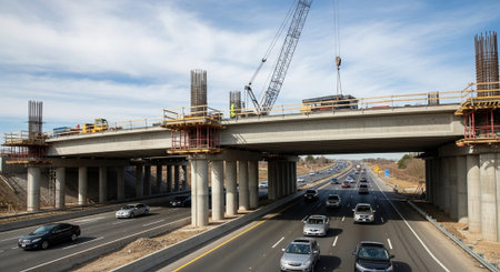 Modern Construction and Infrastructure Development Concept.