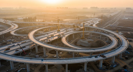 Modern Construction and Infrastructure Development Concept.