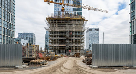 Modern Construction and Infrastructure Development Concept.