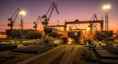 Modern Construction and Infrastructure Development Concept.