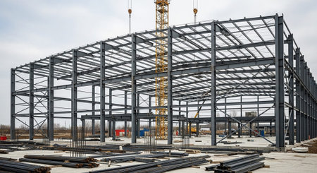 Modern Construction and Infrastructure Development Concept.