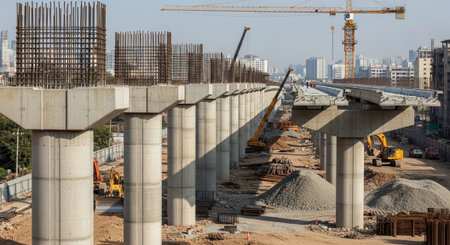 Modern Construction and Infrastructure Development Concept.