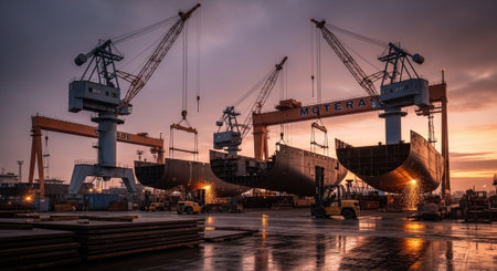 Modern Construction and Infrastructure Development Concept.の写真素材