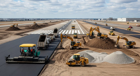 Modern Construction and Infrastructure Development Concept.の写真素材