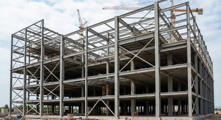 Modern Construction and Infrastructure Development Concept.
