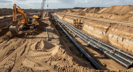 Modern Construction and Infrastructure Development Concept.