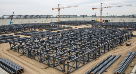 Modern Construction and Infrastructure Development Concept.