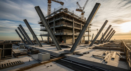 Modern Construction and Infrastructure Development Concept.