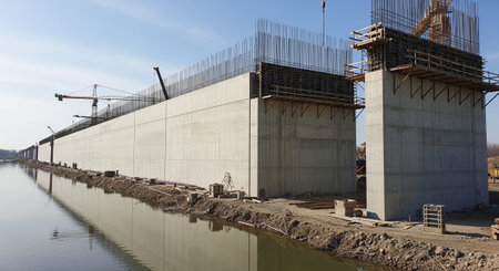 Modern Construction and Infrastructure Development Concept.