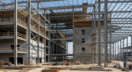 Modern Construction and Infrastructure Development Concept.