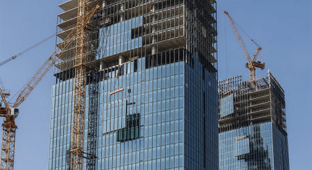 Modern Construction and Infrastructure Development Concept.