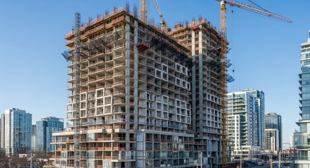 Modern Construction and Infrastructure Development Concept.