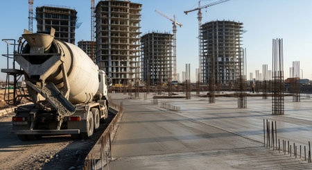 Modern Construction and Infrastructure Development Concept.の写真素材