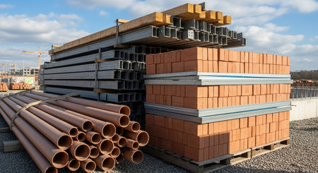 Modern Construction and Infrastructure Development Concept.
