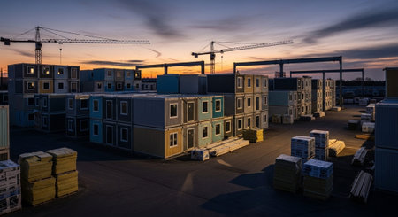 Modern Construction and Infrastructure Development Concept.