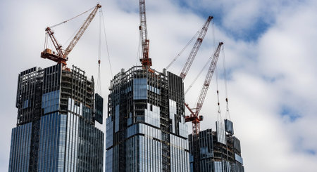 Modern Construction and Infrastructure Development Concept.