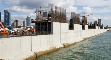 Modern Construction and Infrastructure Development Concept.