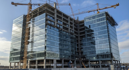 Modern Construction and Infrastructure Development Concept.