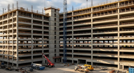Modern Construction and Infrastructure Development Concept.