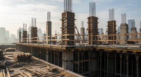 Modern Construction and Infrastructure Development Concept.