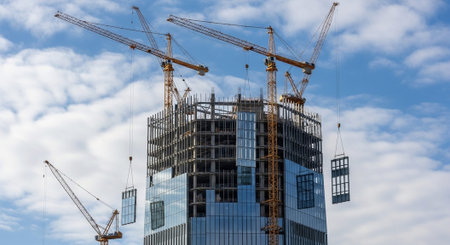 Modern Construction and Infrastructure Development Concept.