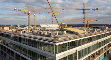 Modern Construction and Infrastructure Development Concept.