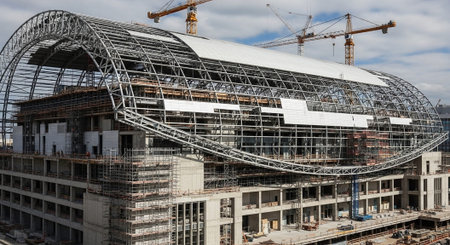 Modern Construction and Infrastructure Development Concept.