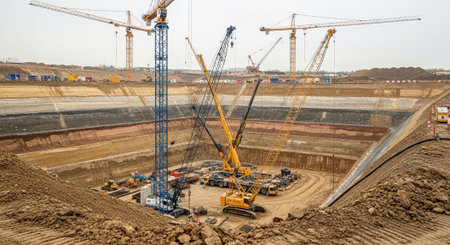 Modern Construction and Infrastructure Development Concept.