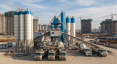 Modern Construction and Infrastructure Development Concept.の写真素材