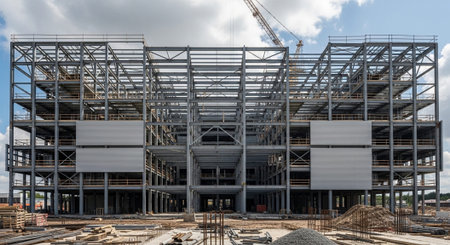 Modern Construction and Infrastructure Development Concept.
