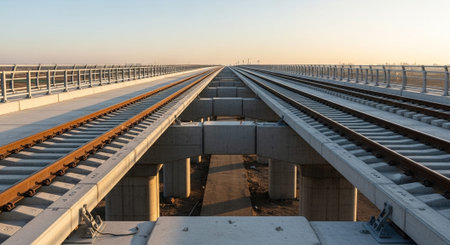 Modern Construction and Infrastructure Development Concept.の写真素材