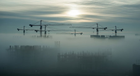 Modern Construction and Infrastructure Development Concept.