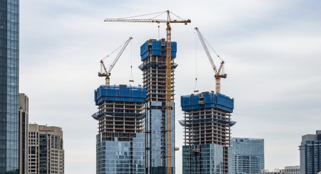 Modern Construction and Infrastructure Development Concept.
