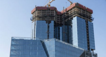 Modern Construction and Infrastructure Development Concept.