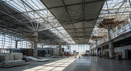 Modern Construction and Infrastructure Development Concept.