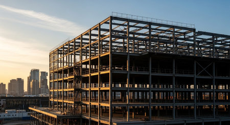 Modern Construction and Infrastructure Development Concept.