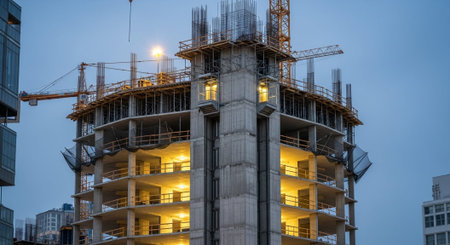 Modern Construction and Infrastructure Development Concept.