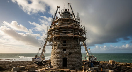 Modern Construction and Infrastructure Development Concept.の写真素材