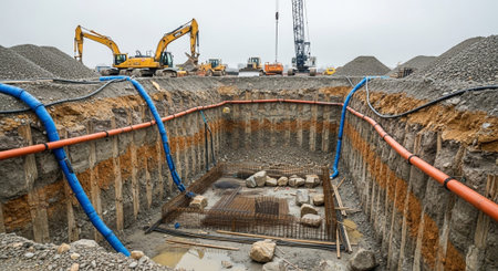 Modern Construction and Infrastructure Development Concept.